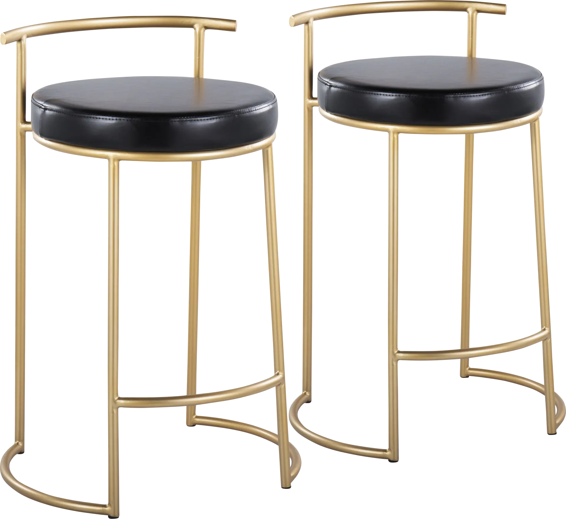 Trepassey I Black Counter Height Stool, Set of 2