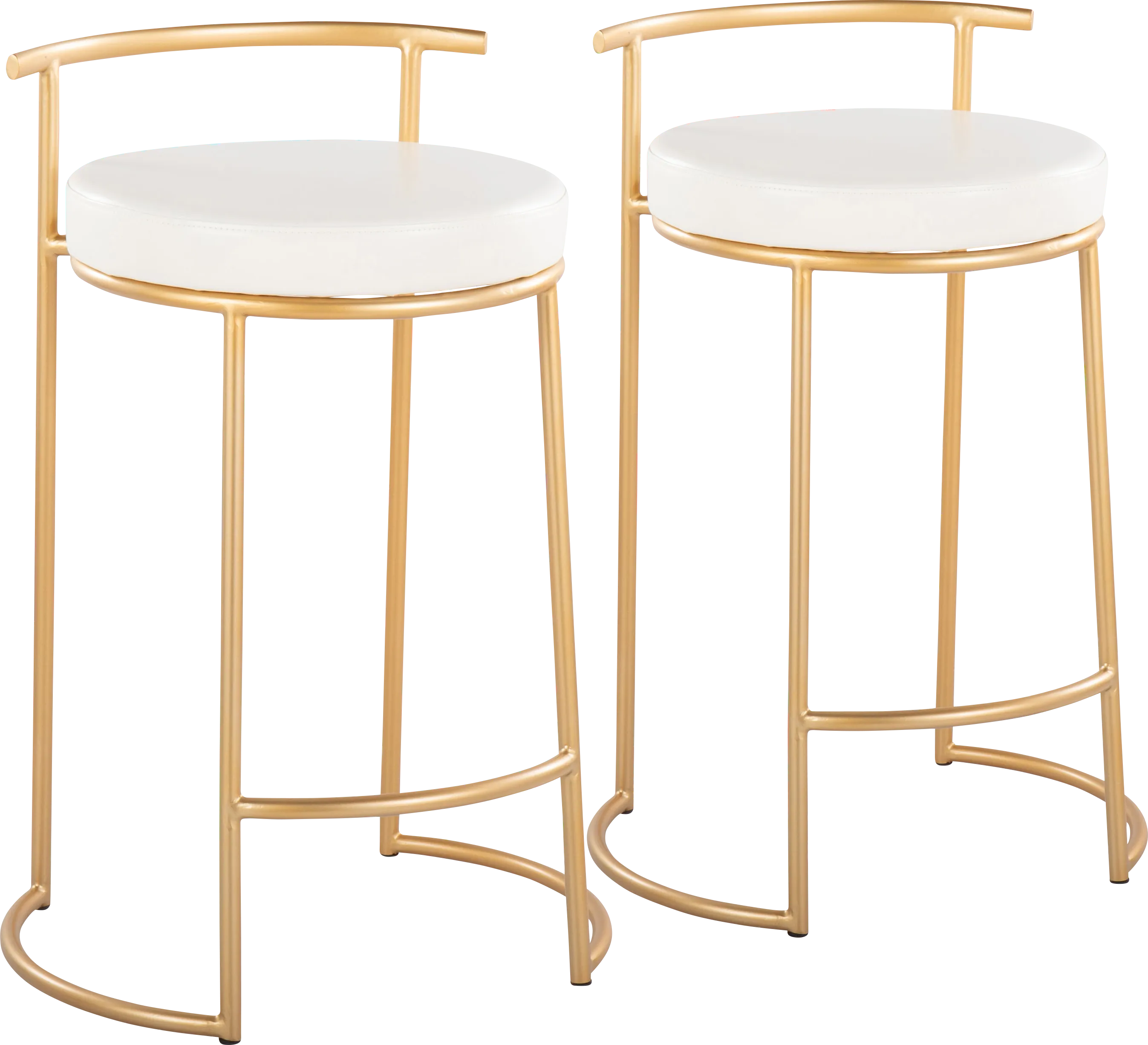 Trepassey I White Counter Height Stool, Set of 2 - Thumbnail - Image 1