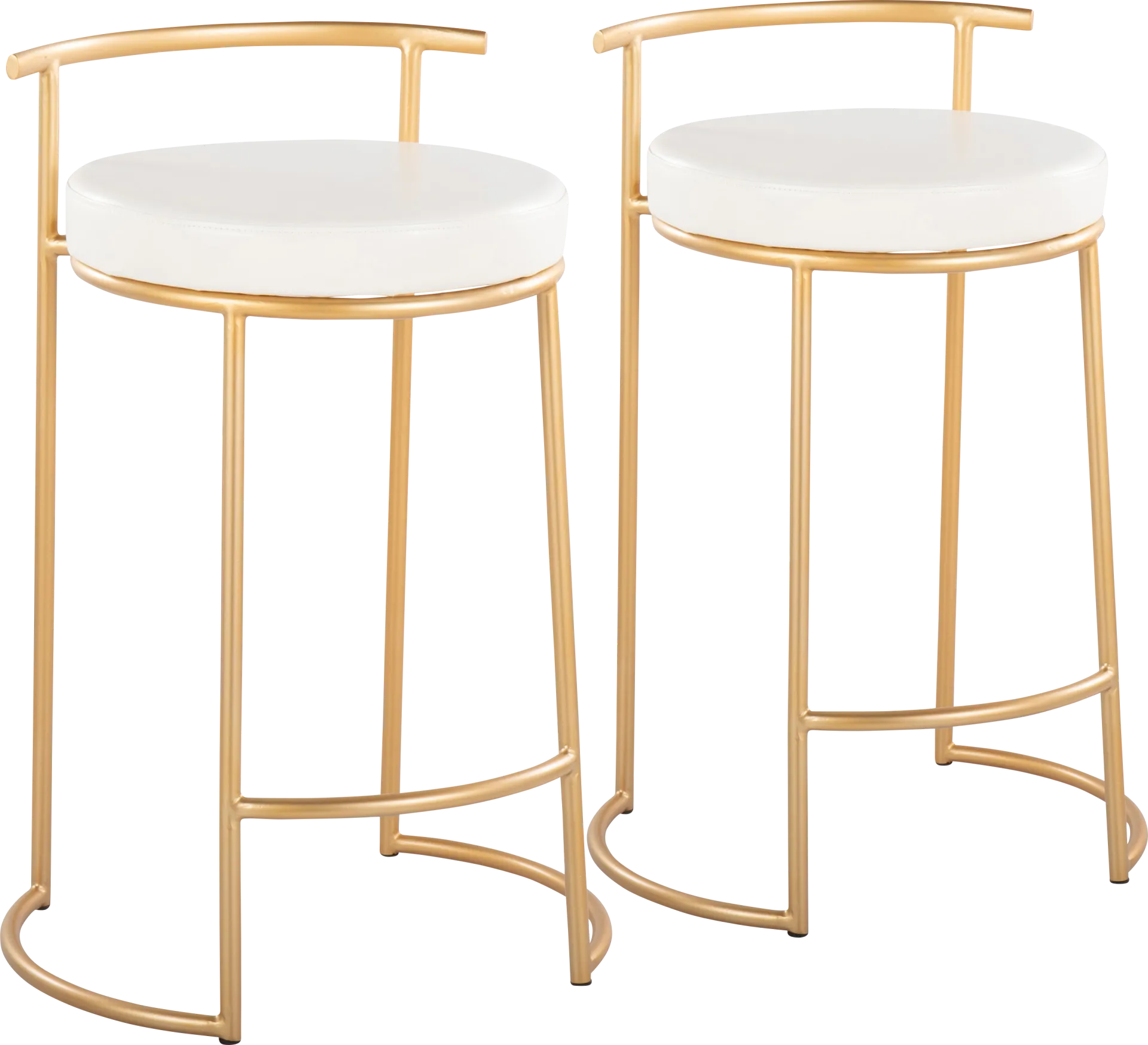 Trepassey I White Counter Height Stool, Set of 2 - Image 1