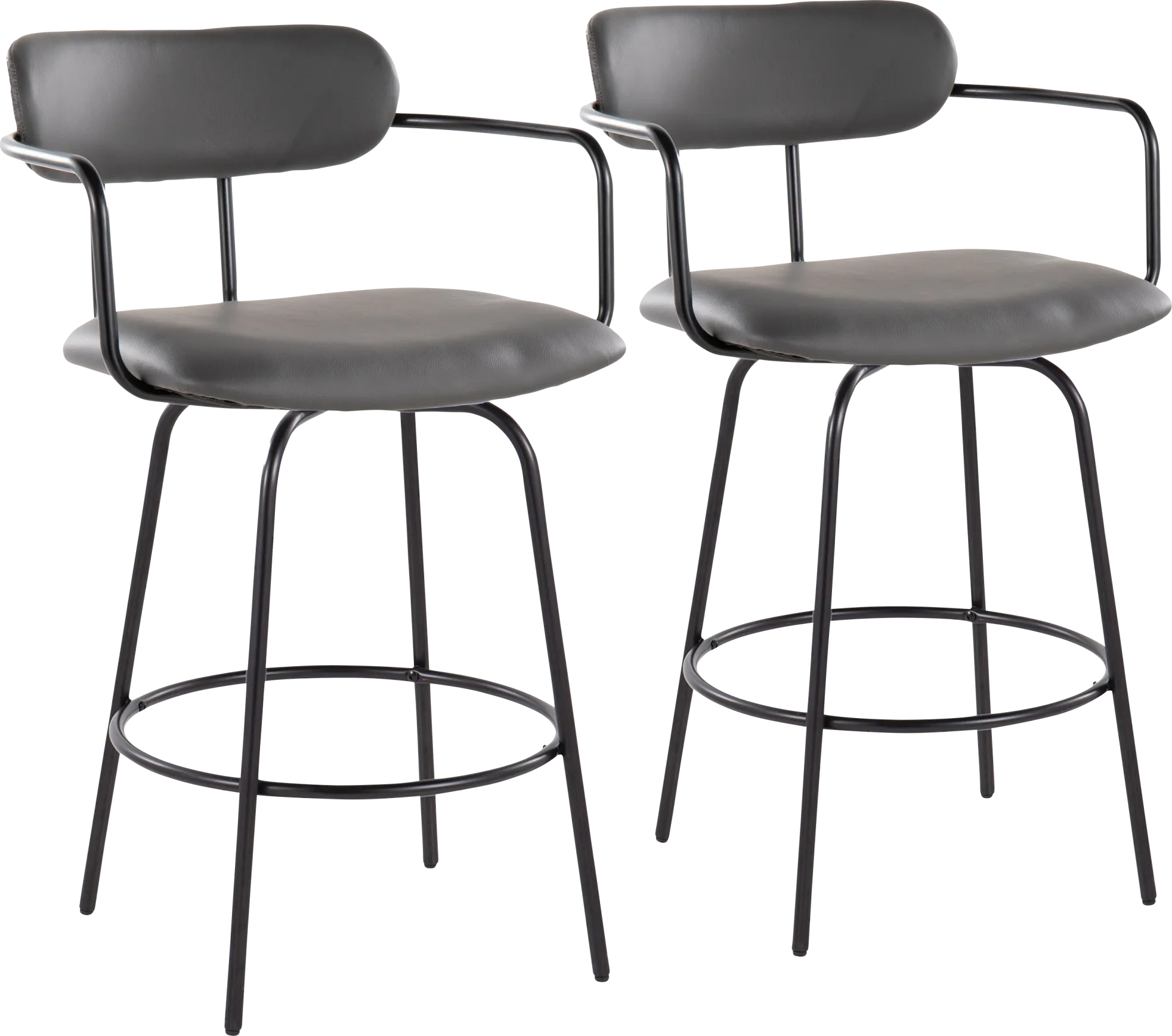 Mirahill II Gray Counter Height Stool, Set of 2 - Image 1