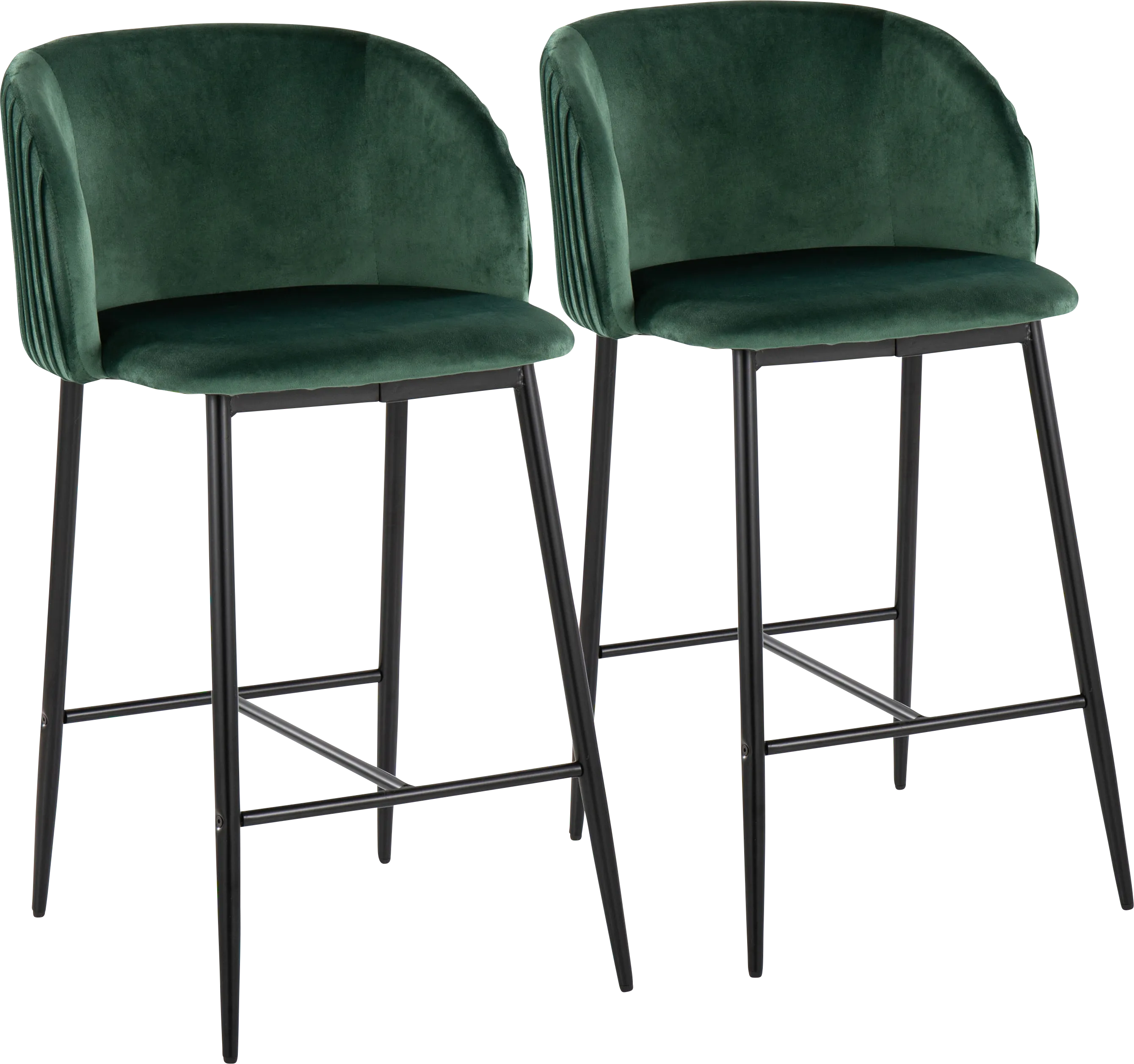 Marsanne II Green Counter Height Stool, Set of 2