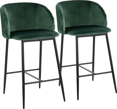 Marsanne II Green Counter Height Stool, Set of 2