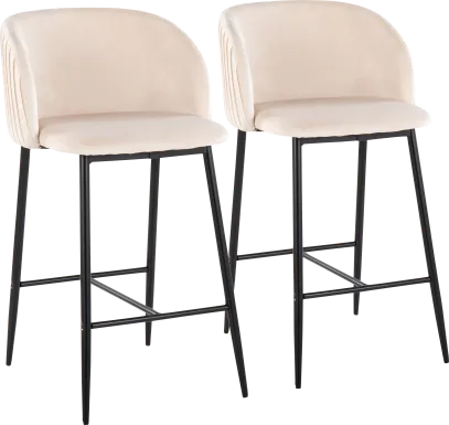 Marsanne II White Counter Height Stool, Set of 2