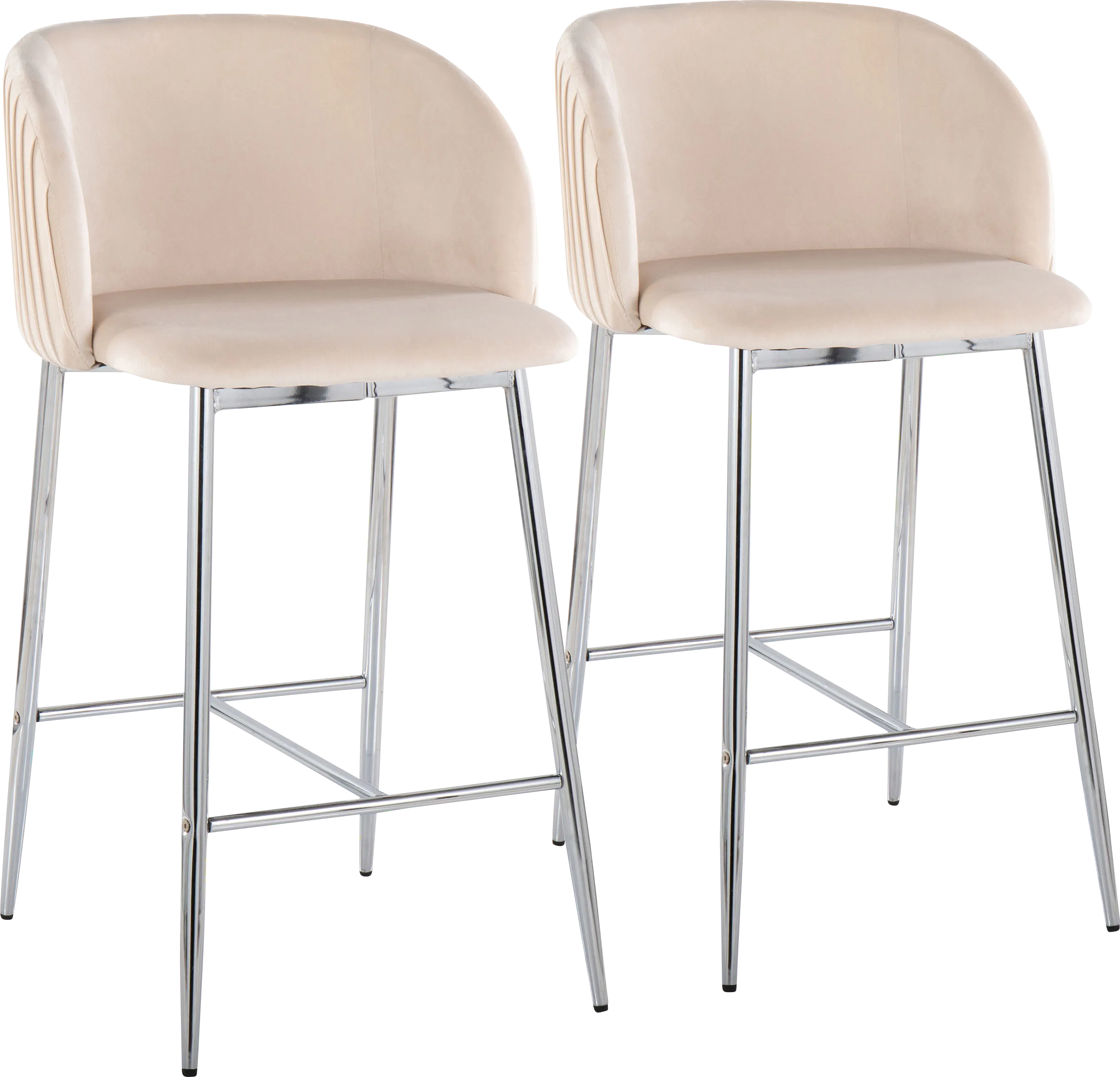 Marsanne III White Counter Height Stool, Set of 2 - Thumbnail - Image 1