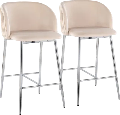 Marsanne III White Counter Height Stool, Set of 2