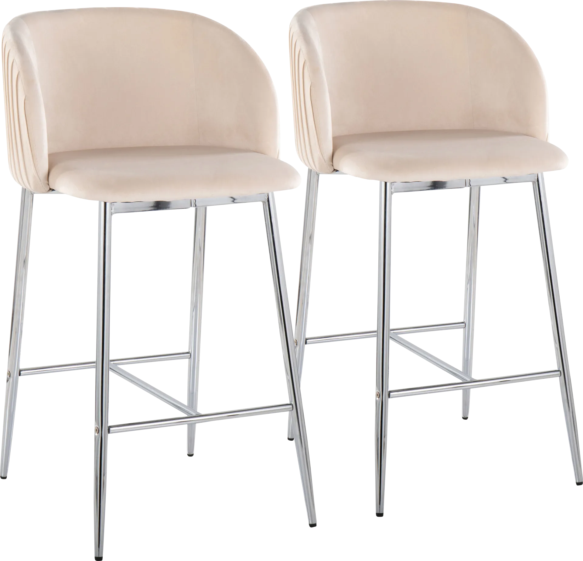 Marsanne III White Counter Height Stool, Set of 2 - Image 1