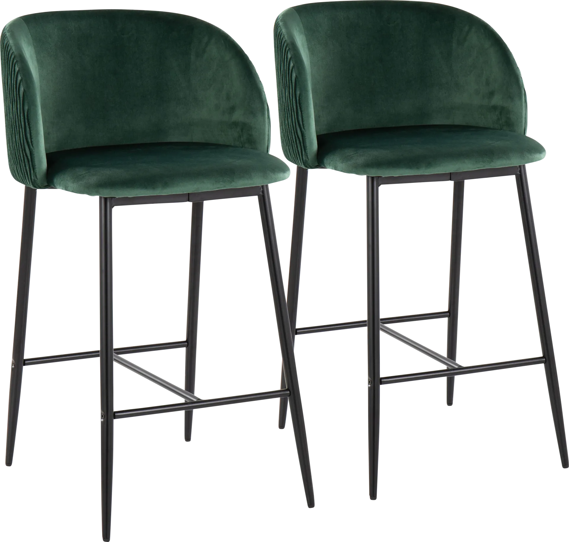 Marsanne V Green Counter Height Stool, Set of 2 - Image 1