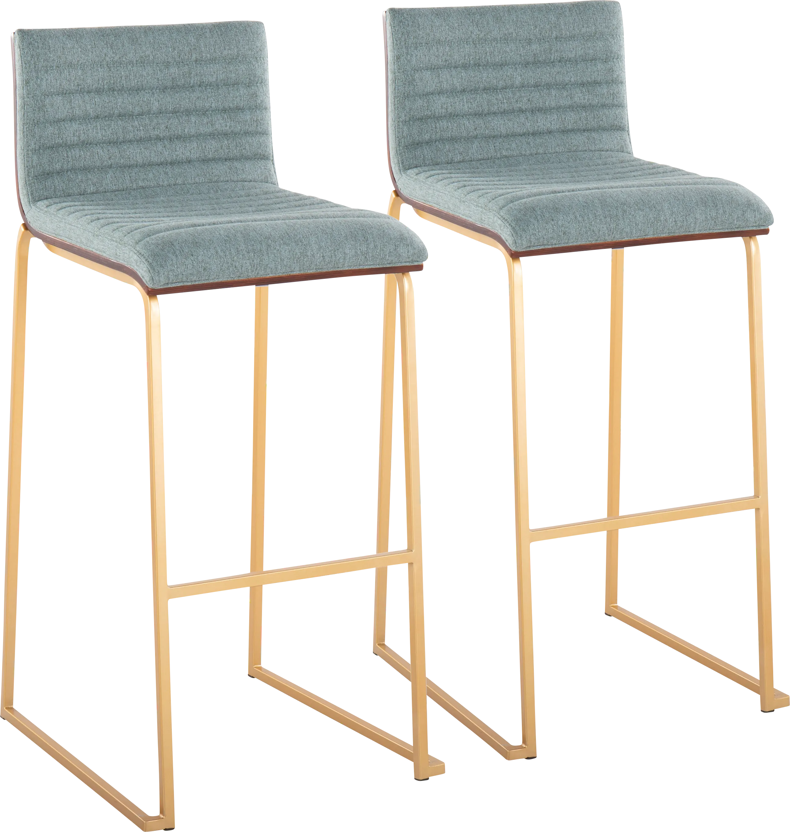 Tatesbrook I Green Barstool, Set of 2