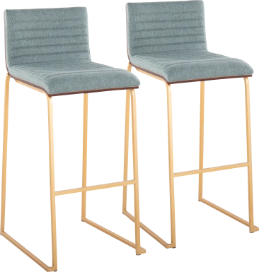 Tatesbrook I Green Barstool, Set of 2
