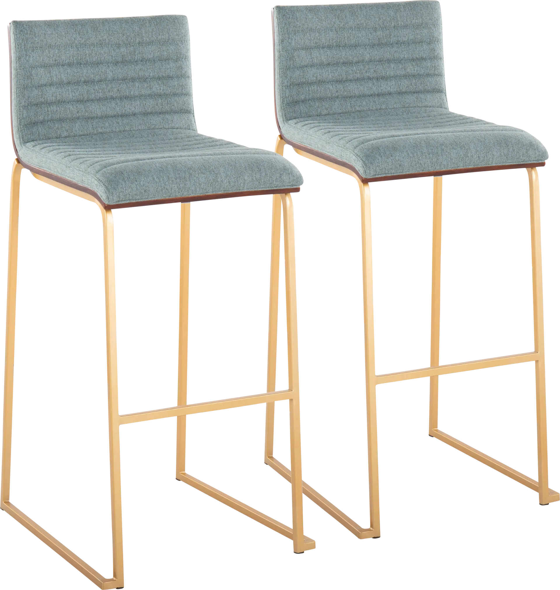 Tatesbrook I Green Barstool, Set of 2 - Image 1