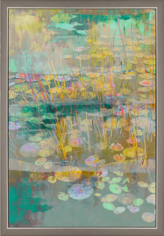 Lilies Look I Blue Framed Artwork