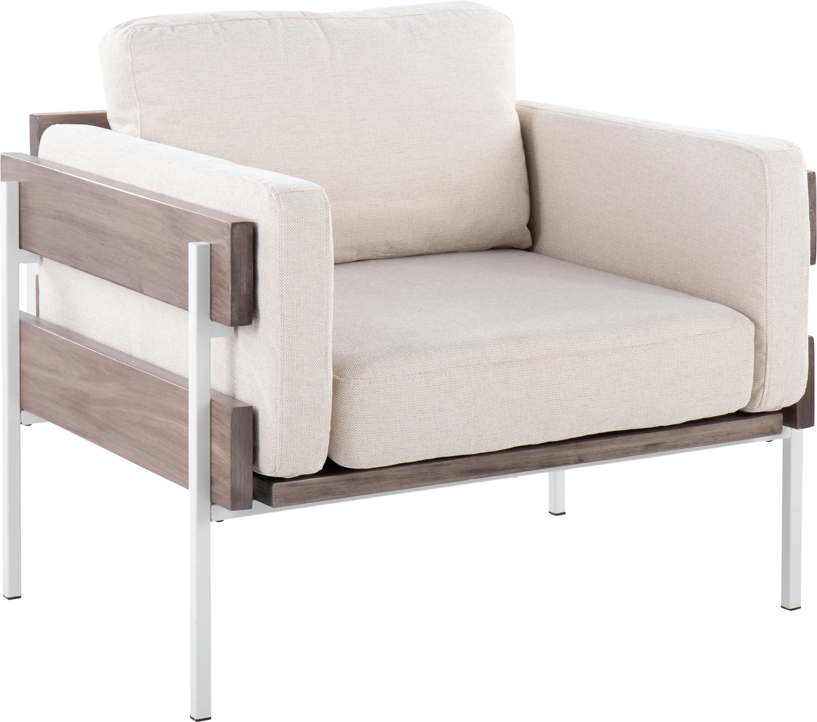 Clyburn III Cream Accent Chair - Thumbnail - Image 1