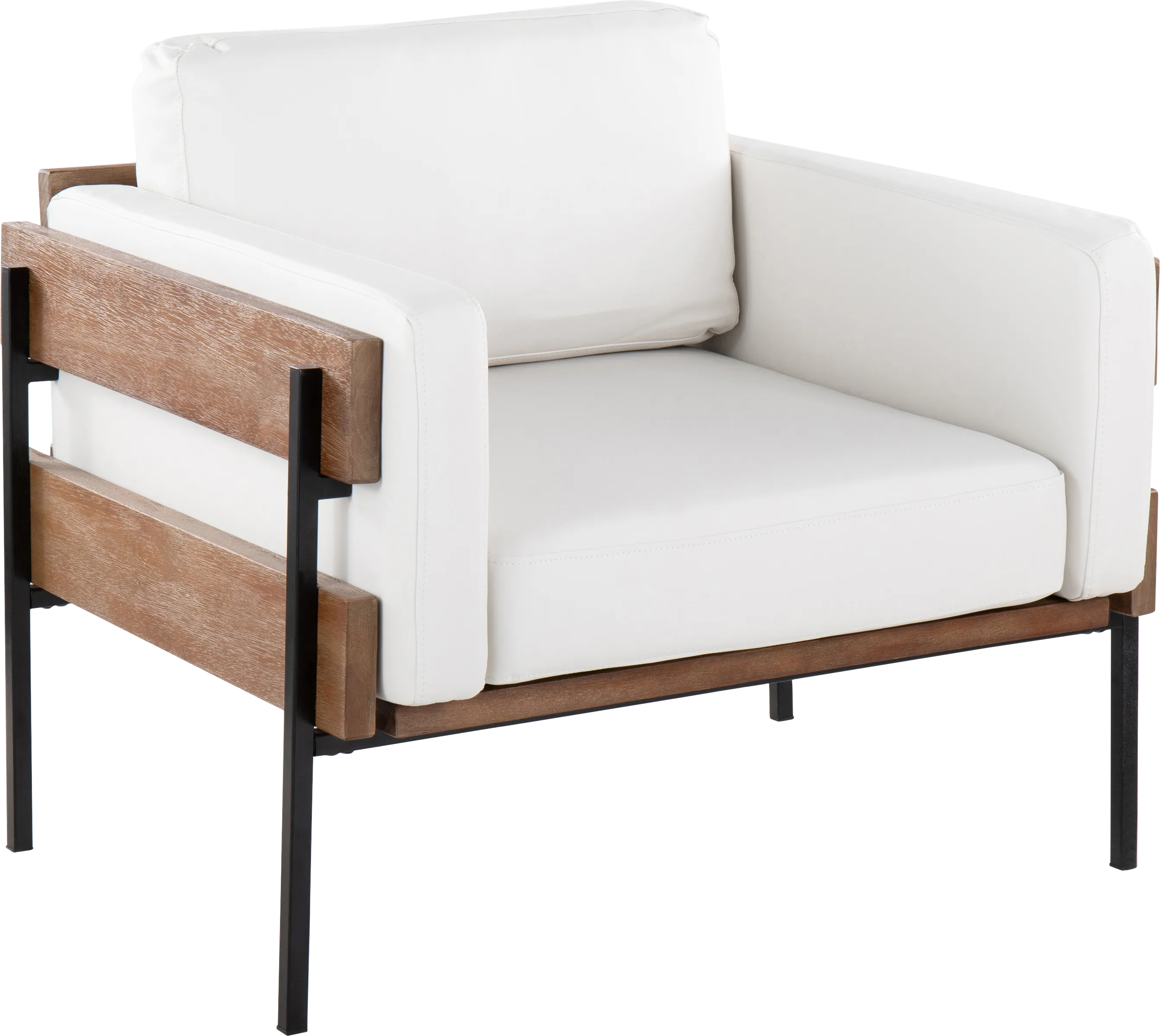Clyburn V White Accent Chair - Thumbnail - Image 1