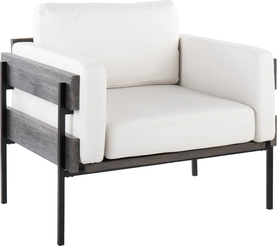 Clyburn VII White Accent Chair