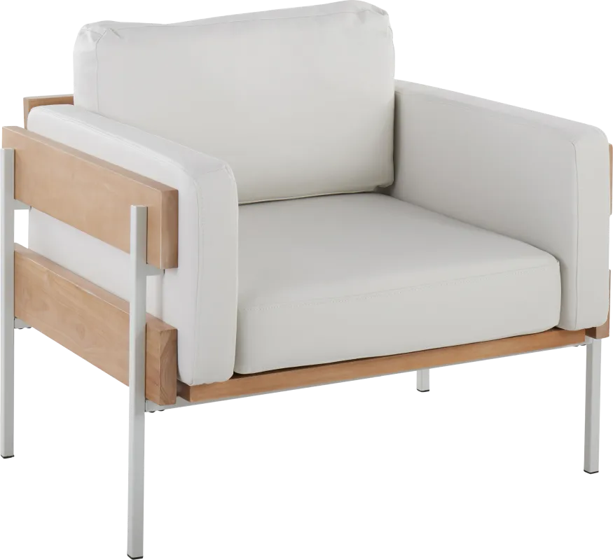 Clyburn White Accent Chair