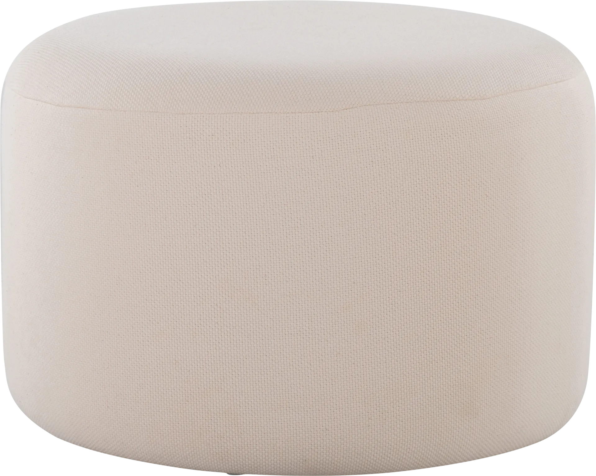 Johnette Beige Pouf - Image 1