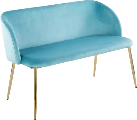Fulham Blue Accent Bench