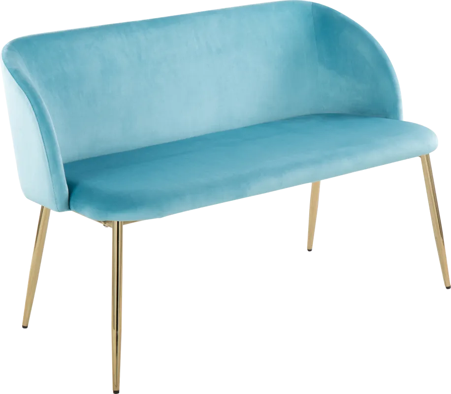 Fulham Blue Accent Bench