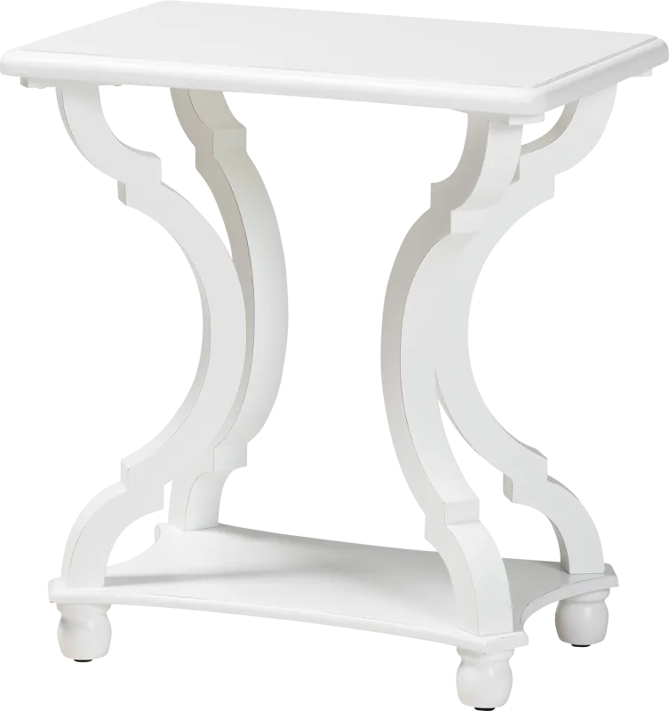 Grognet White End Table