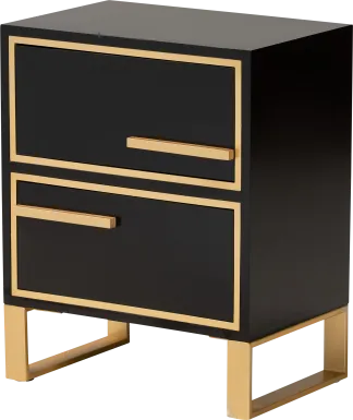Anston Black Nightstand