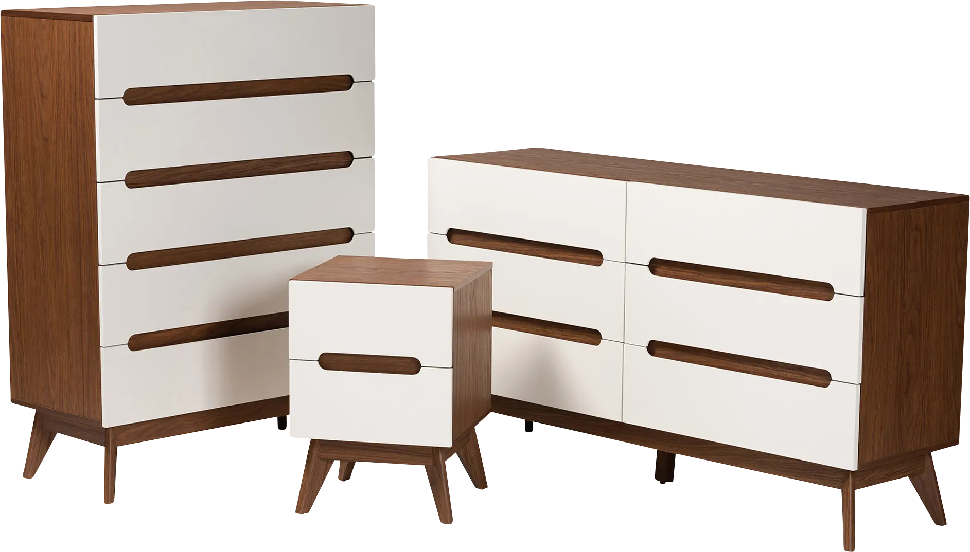 Detrie White 3 Pc Dresser Set