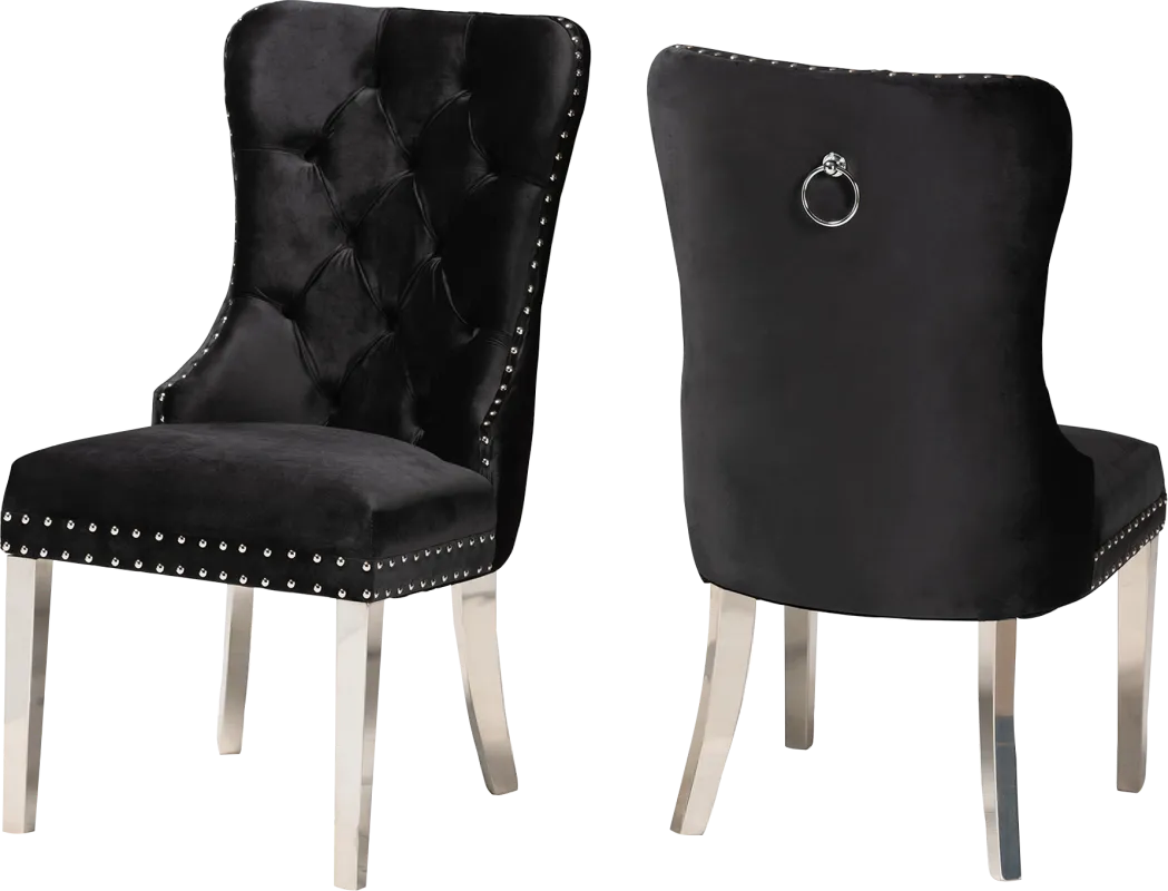 Corsten Black Side Chair, Set of 2