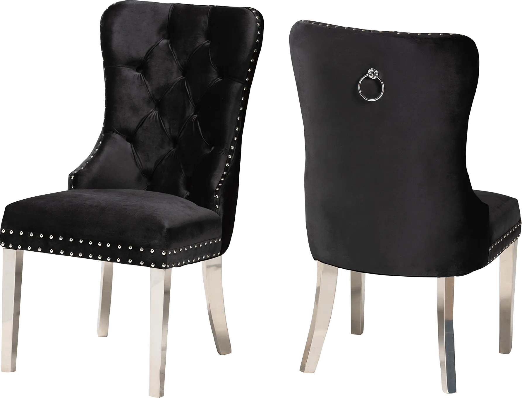 Corsten Black Side Chair, Set of 2 - Image 1