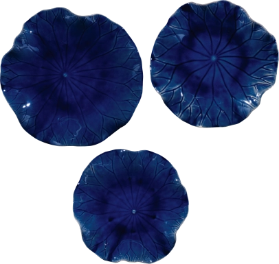 Cusic Blue Wall Decor, Set of 3