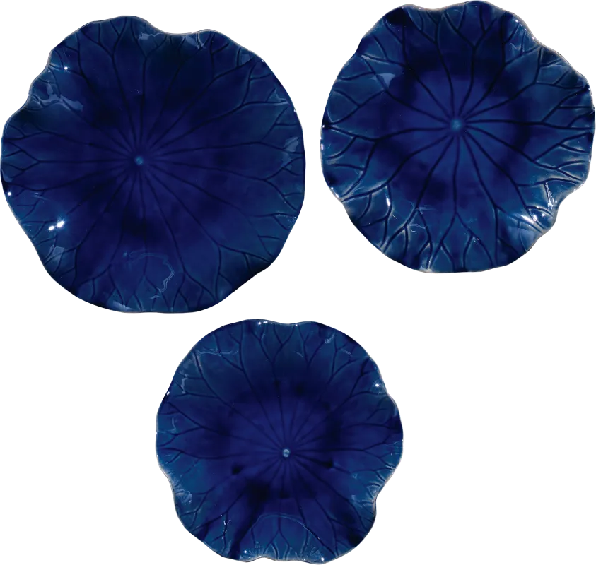 Cusic Blue Wall Decor, Set of 3