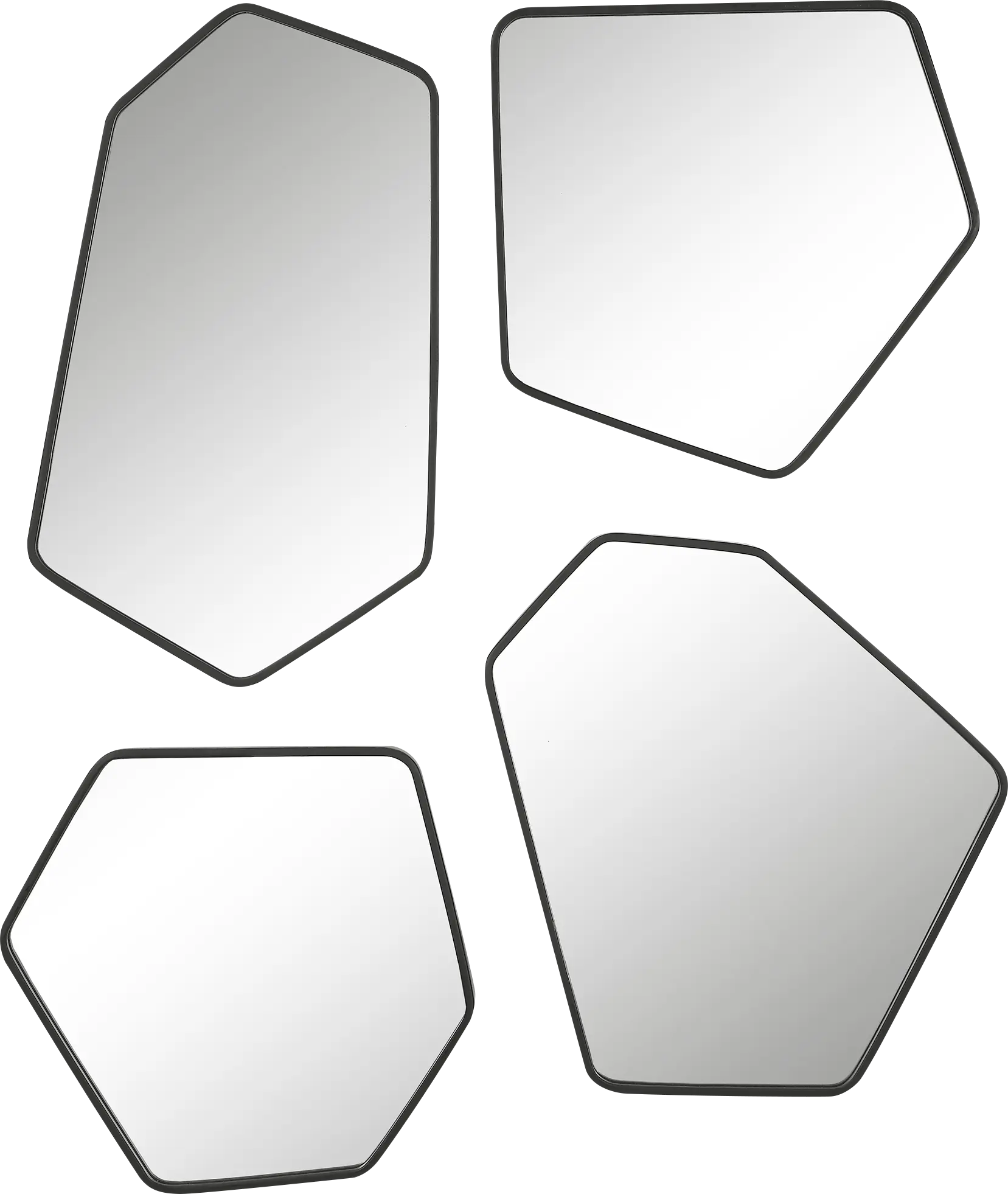 Kannst Black Wall Mirror, Set of 4
