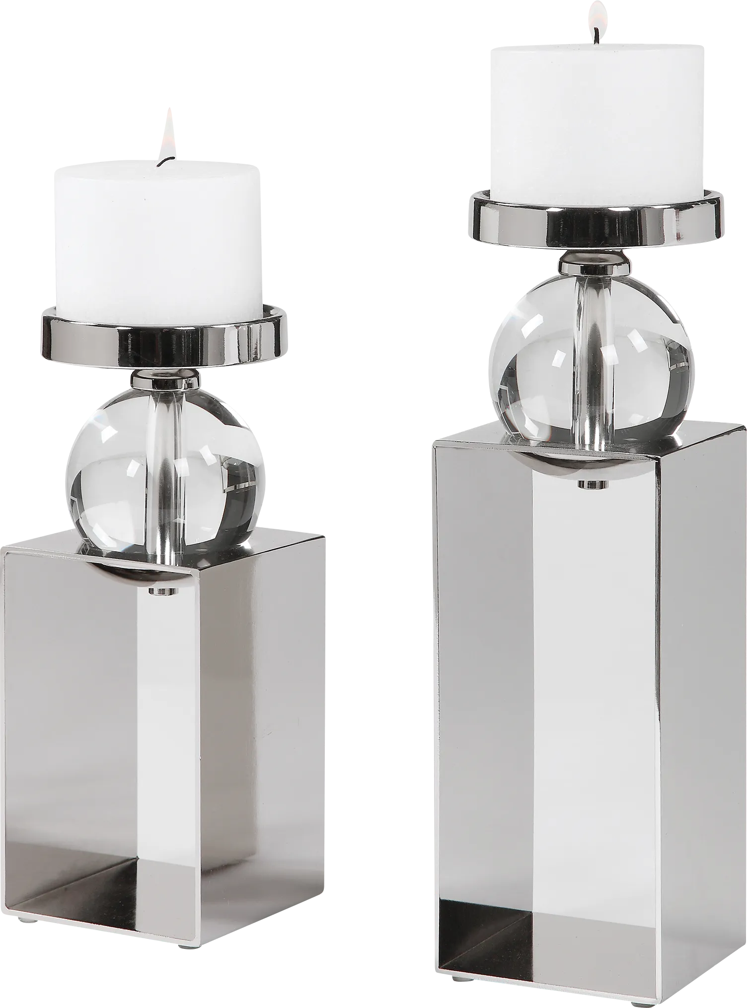 Kenoisha Nickel Candle Holder, Set of 2 - Image 1