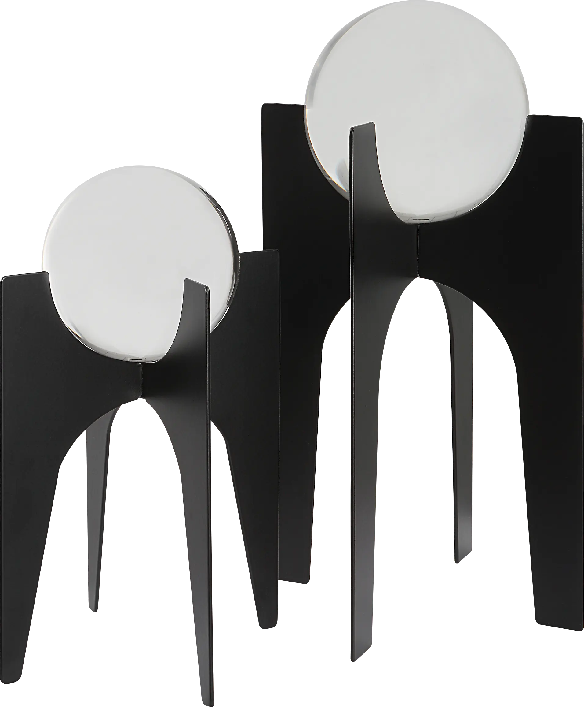 Lasale Black Sculpture, Set of 2