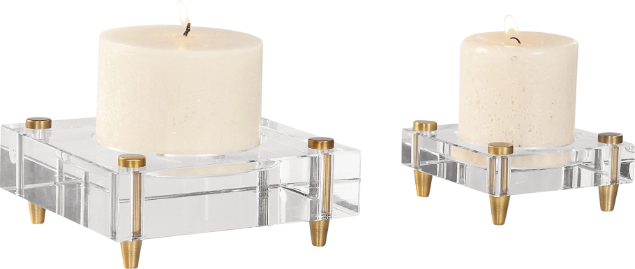 Winnemac Gold Candle Holder, Set of 2