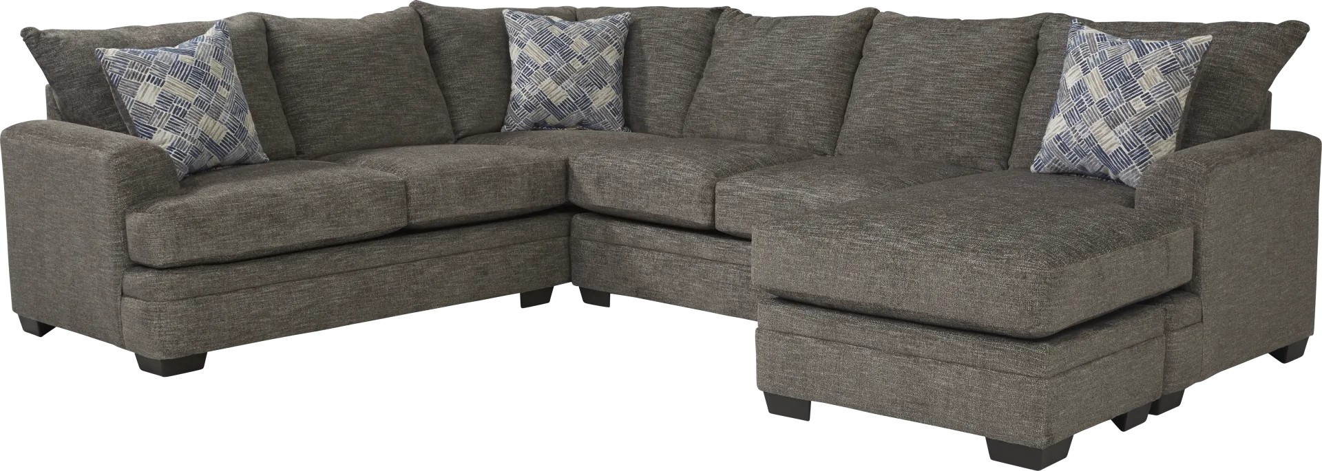 Copley Court Pewter 2 Pc Sleeper Sectional - Image 2