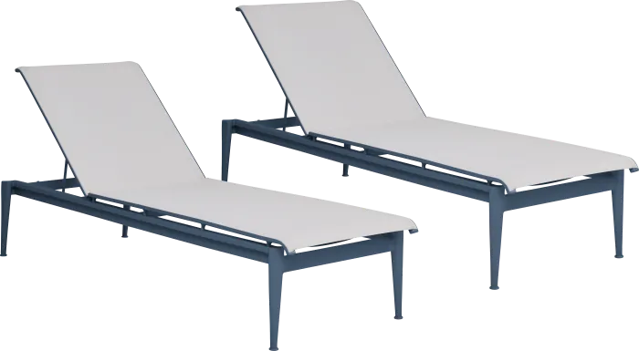 Park Walk Navy Outdoor Chaise, Set of 2