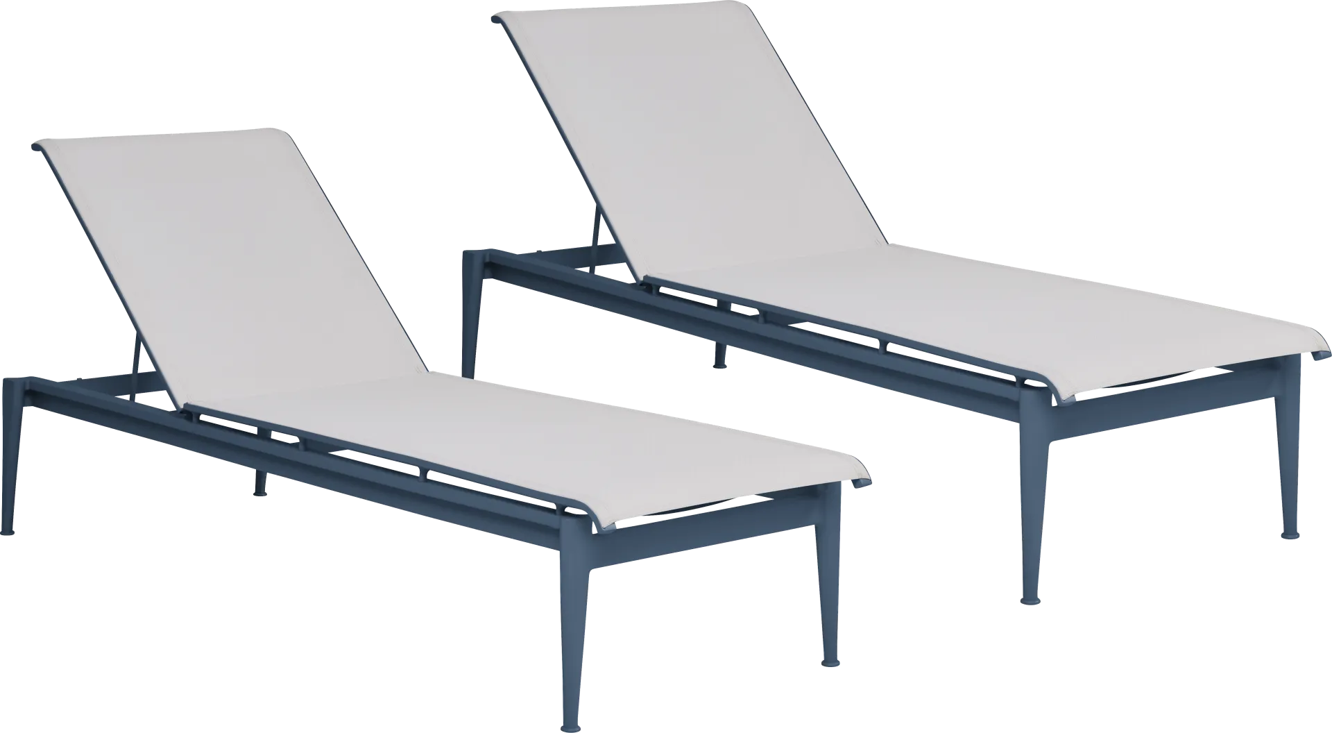 Park Walk Navy Outdoor Chaise, Set of 2 - Image 1
