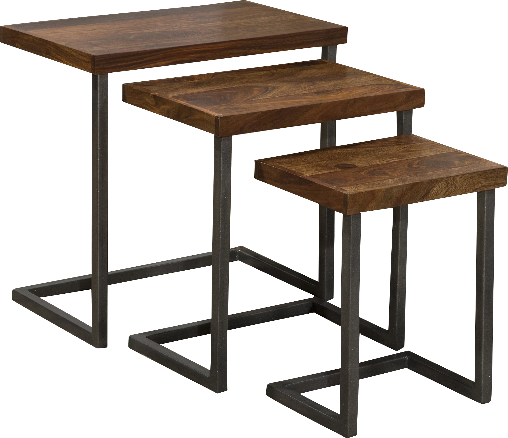 Aviemore Brown Nesting Tables, Set of 3 - Image 1