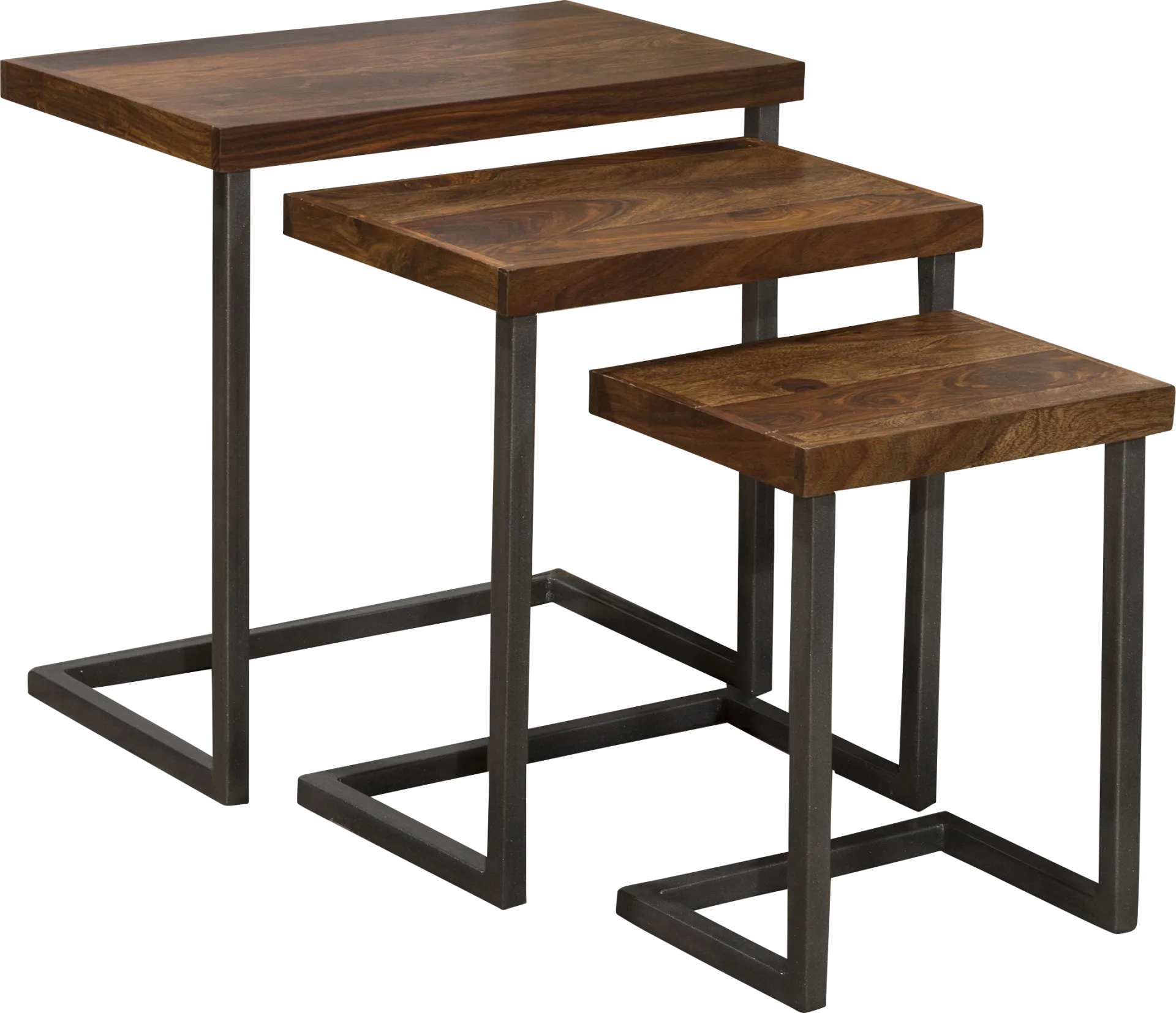 Aviemore Brown Nesting Tables, Set of 3 - Image 1