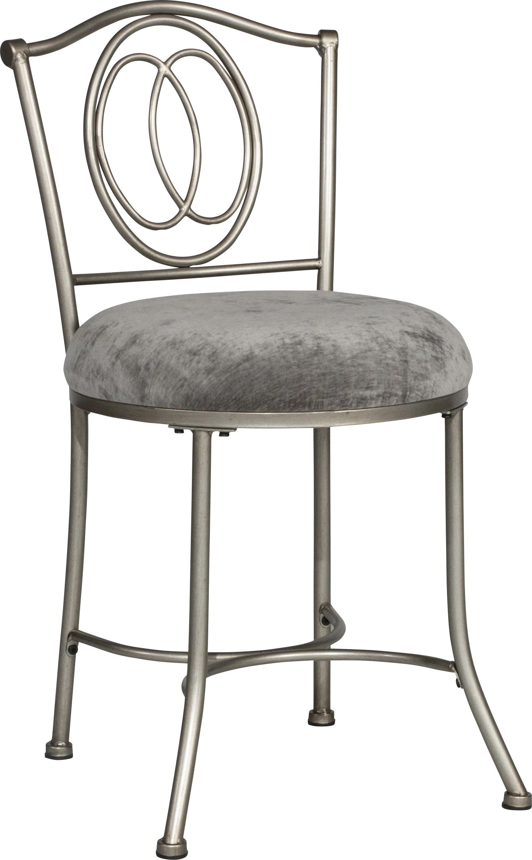 Elmark Gray Vanity Stool - Image 1