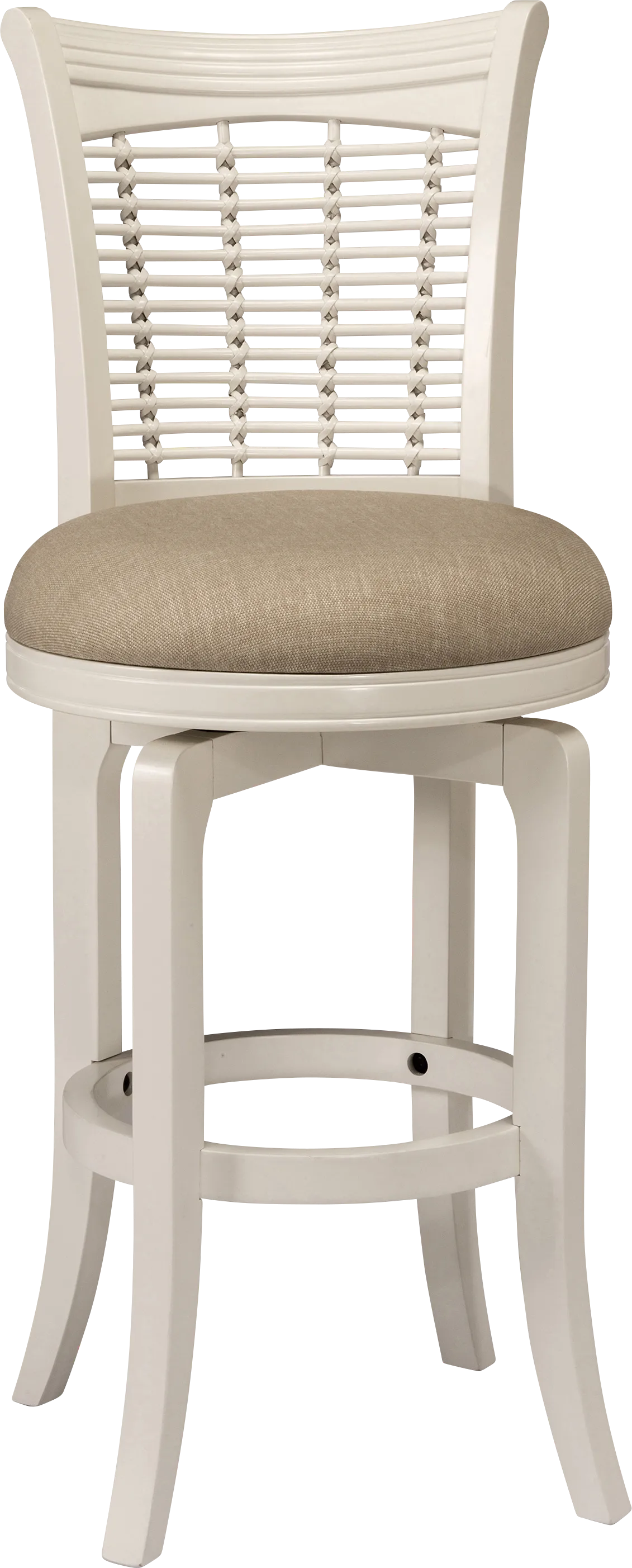 Flaxfield White Swivel Barstool - Thumbnail - Image 1