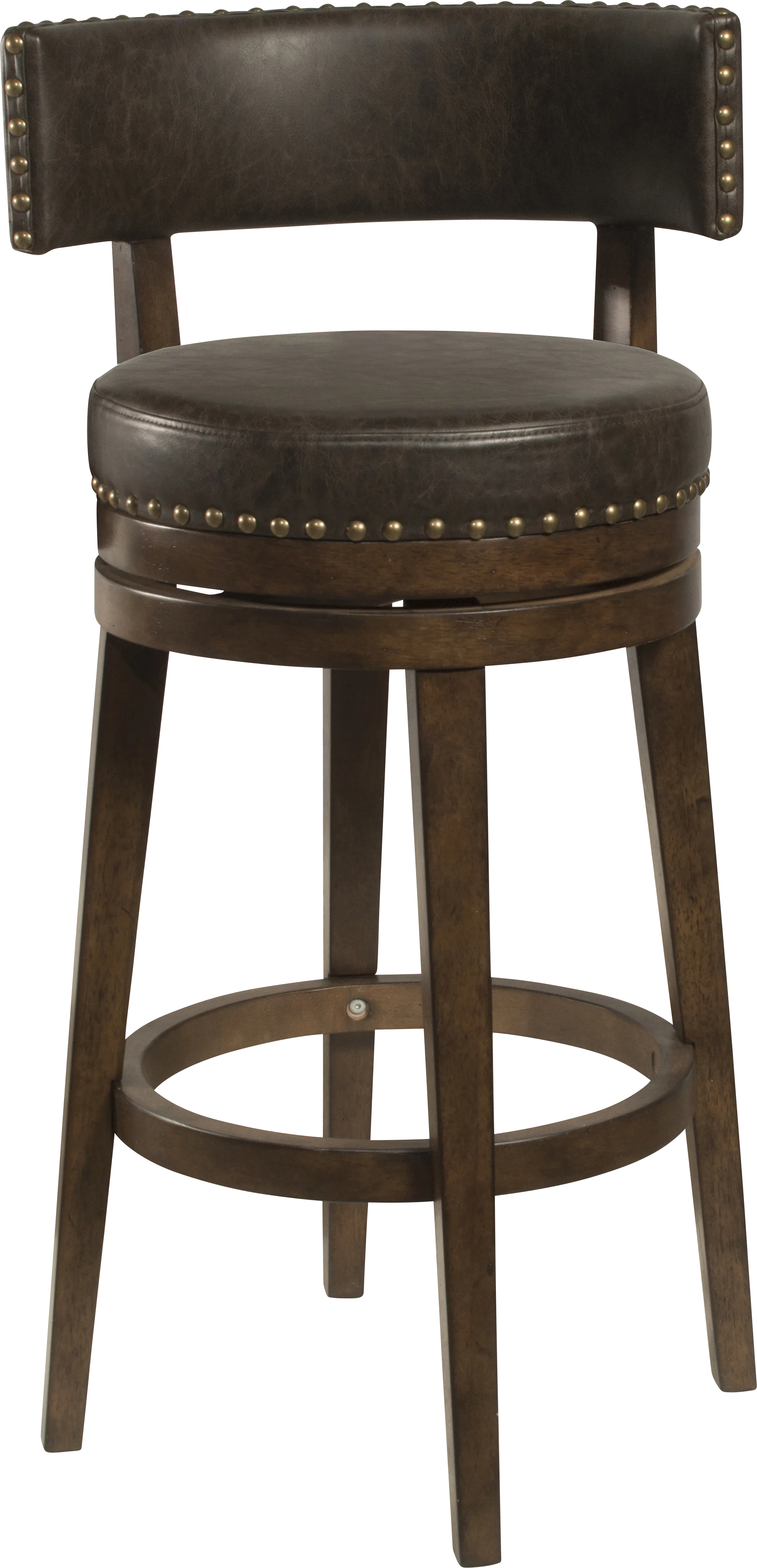 Lowrie Walnut Swivel Barstool - Thumbnail - Image 1