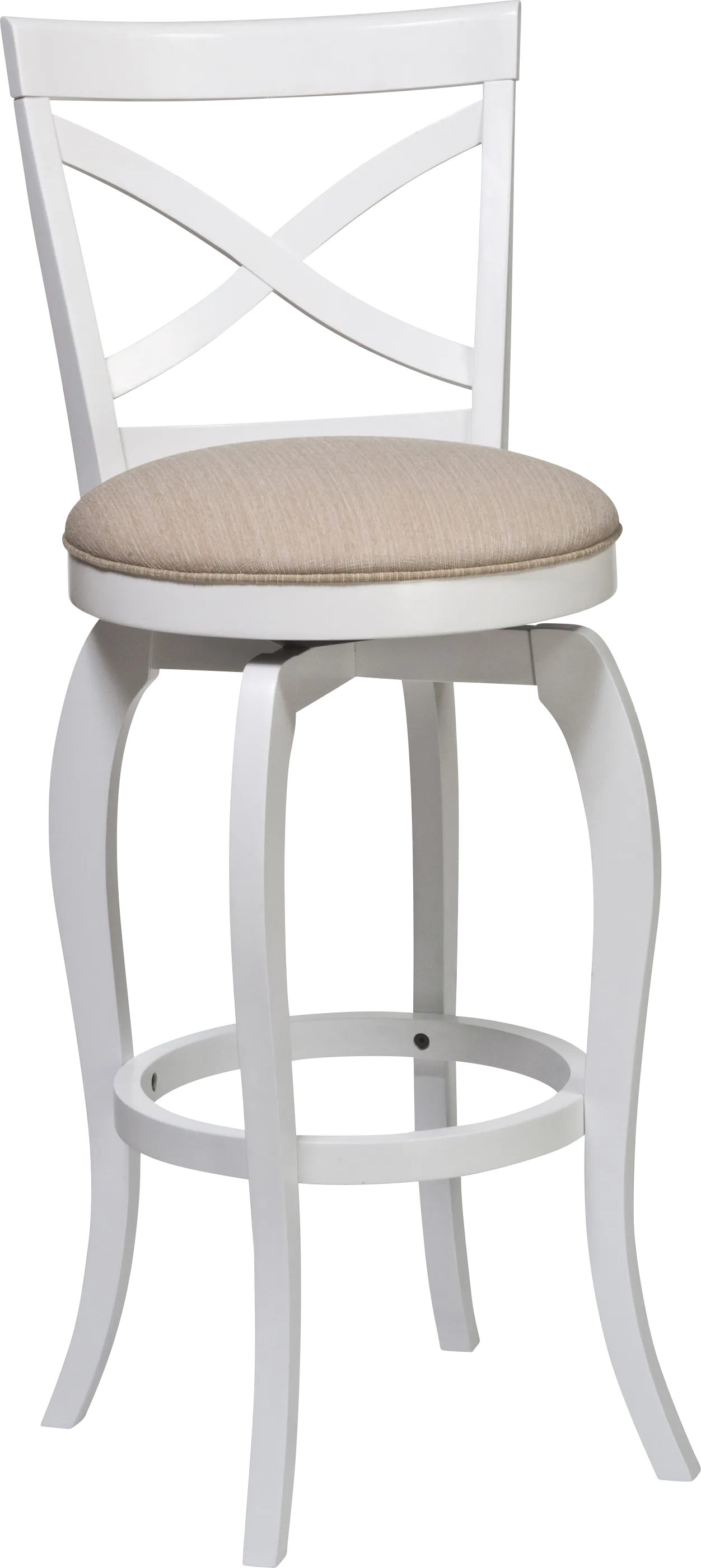 Tyfield Beige Swivel Counter Height Stool - Image 1