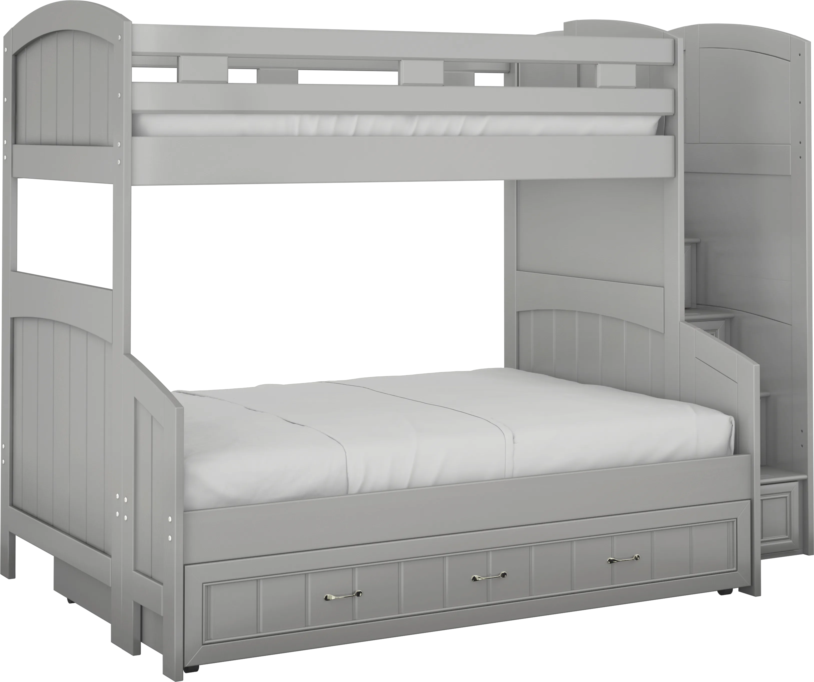 Kids Cottage Colors Gray Twin/Full Step Bunk - Thumbnail - Image 1