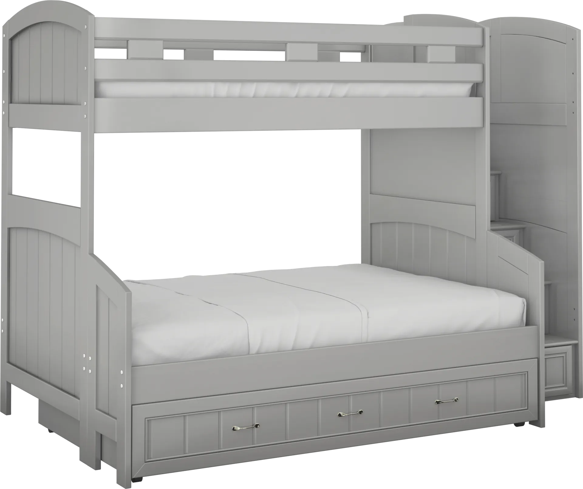 Kids Cottage Colors Gray Twin/Full Step Bunk - Image 1