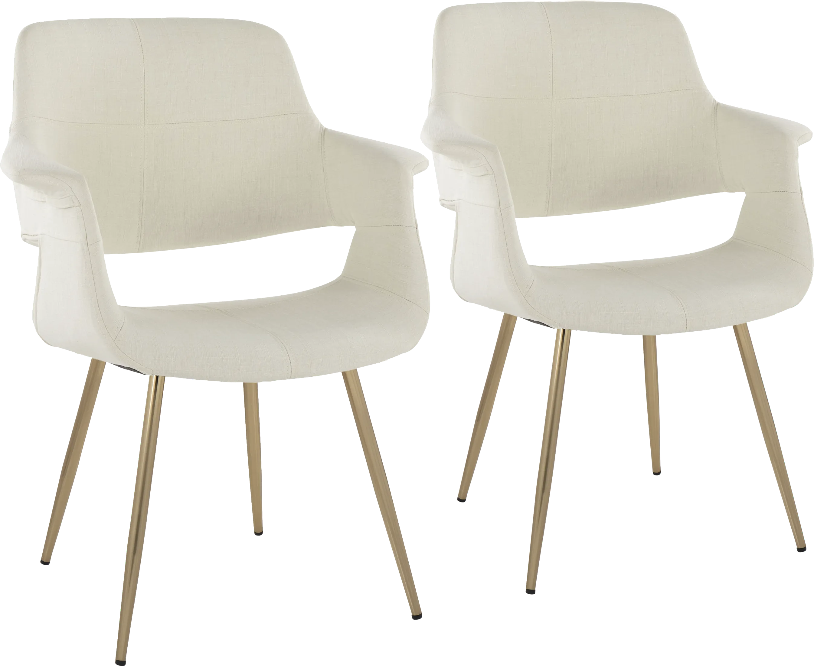 Lafanette I Cream Arm Chair, Set of 2 - Thumbnail - Image 1