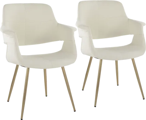 Lafanette I Cream Arm Chair, Set of 2
