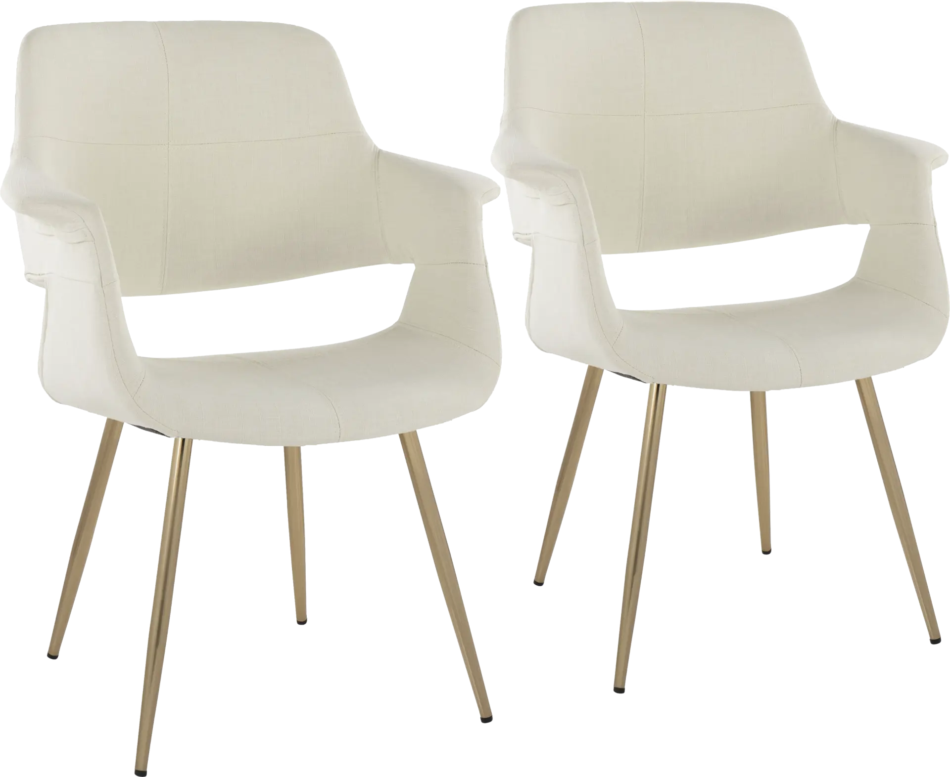 Lafanette I Cream Arm Chair, Set of 2
