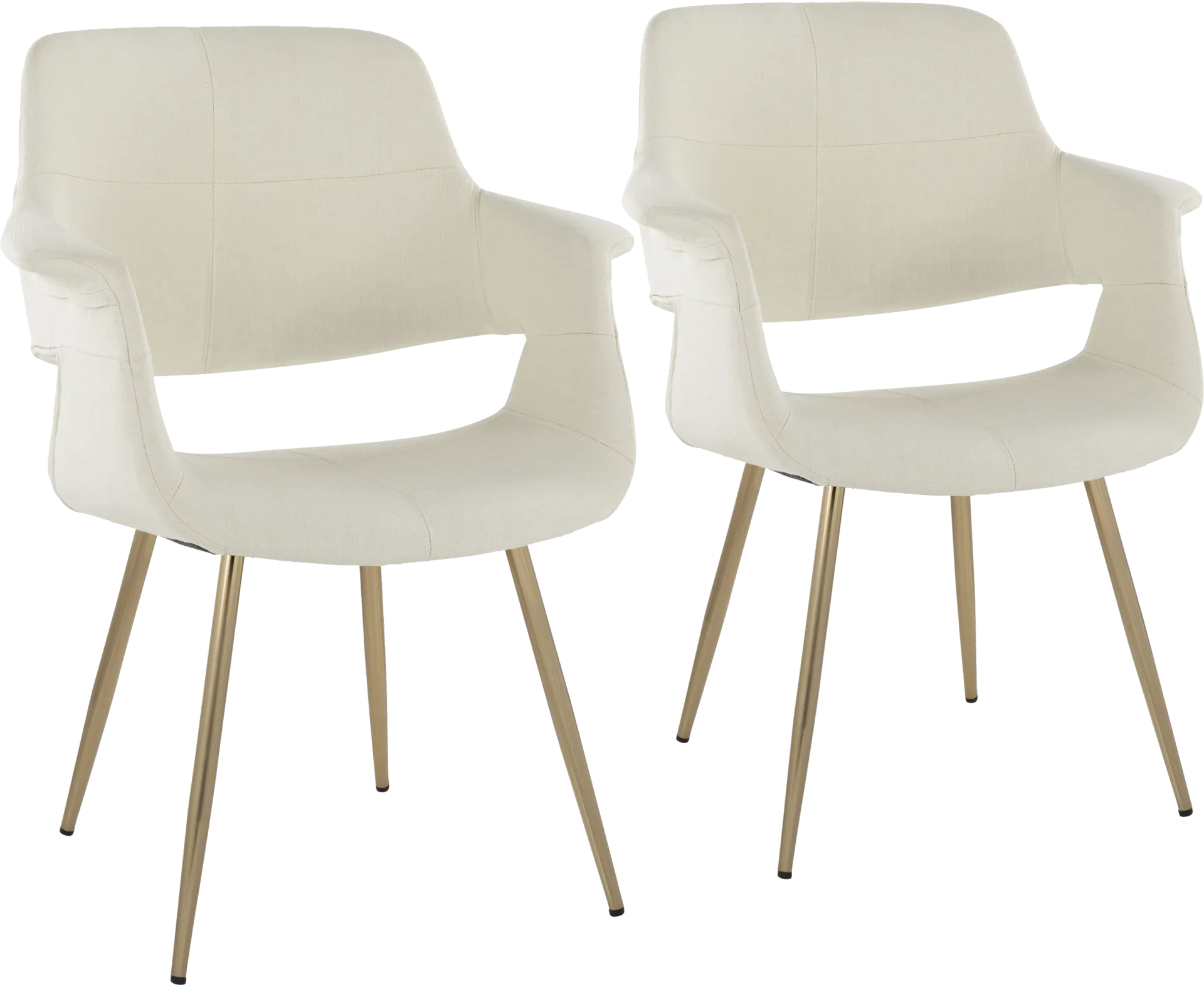 Lafanette I Cream Arm Chair, Set of 2 - Image 1
