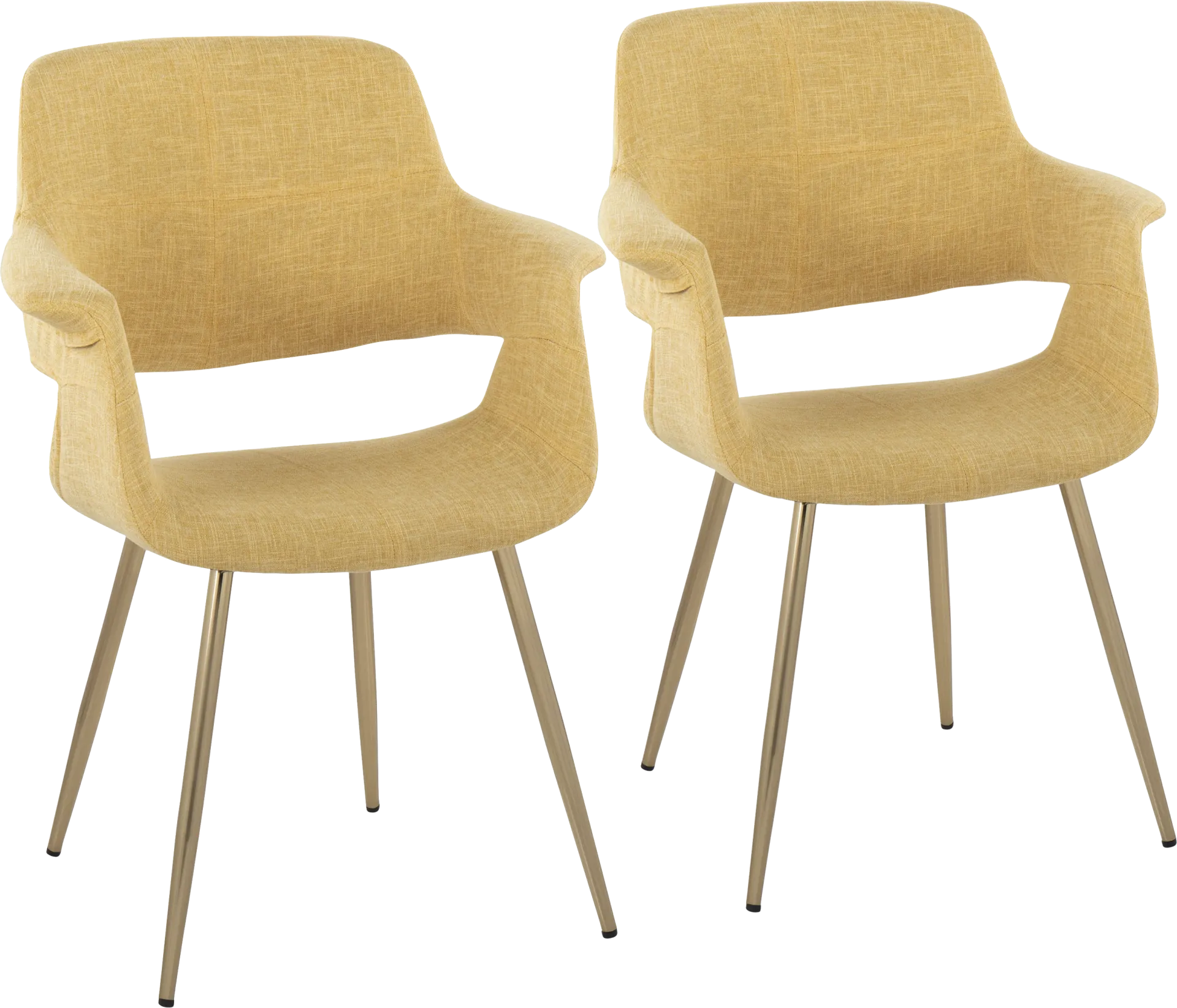 Lafanette I Yellow Arm Chair, Set of 2 - Image 1