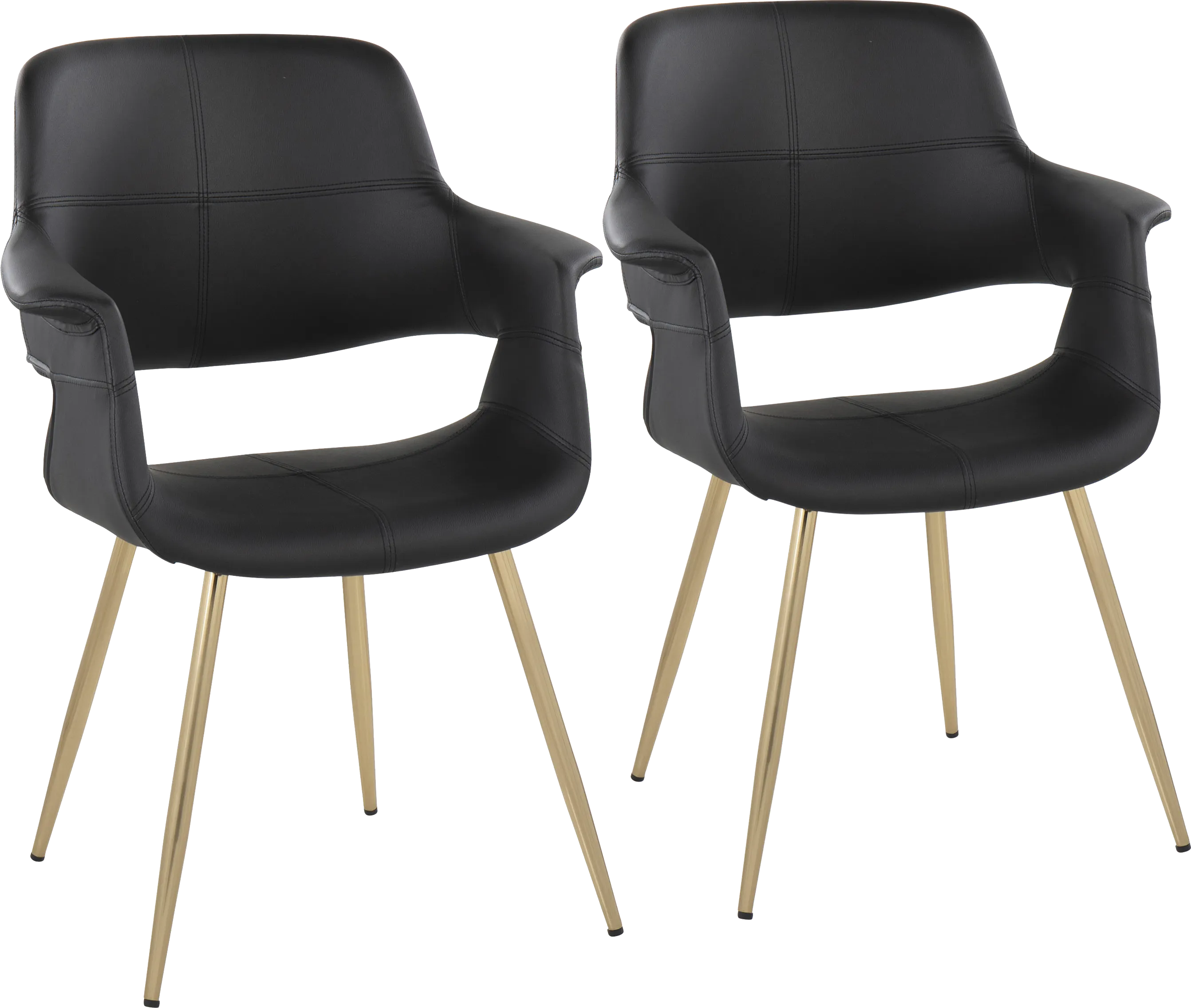 Lafanette I Black Arm Chair, Set of 2 - Thumbnail - Image 1